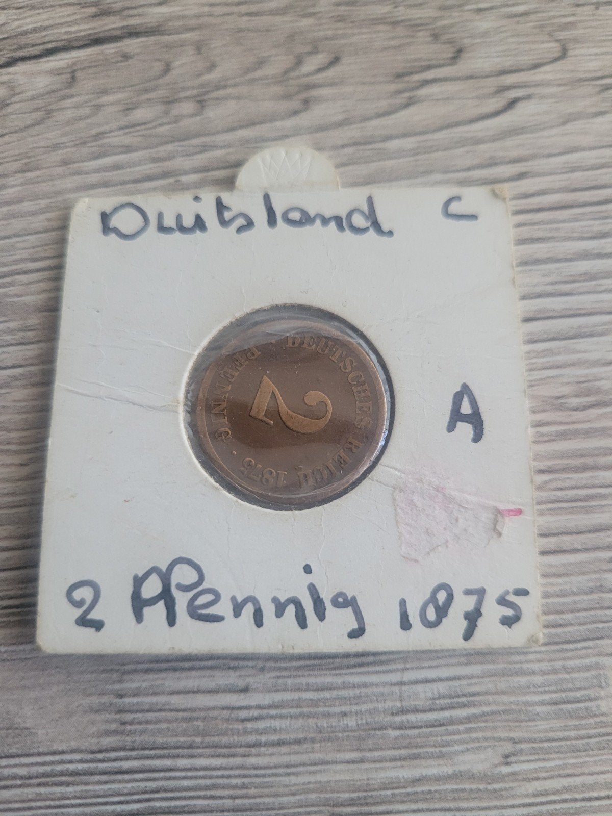 Duitse 2 Pfennig munt uit 1875 (Duitsland), Ophalen, Duitsland, Losse munt