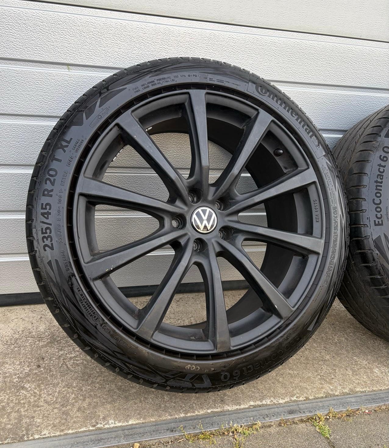 Volkswagen ID.7 ID7 Brock B32 velgen Continental mat zwart, Auto-onderdelen, Banden en Velgen, Gebruikt, Banden en Velgen, Ophalen of Verzenden