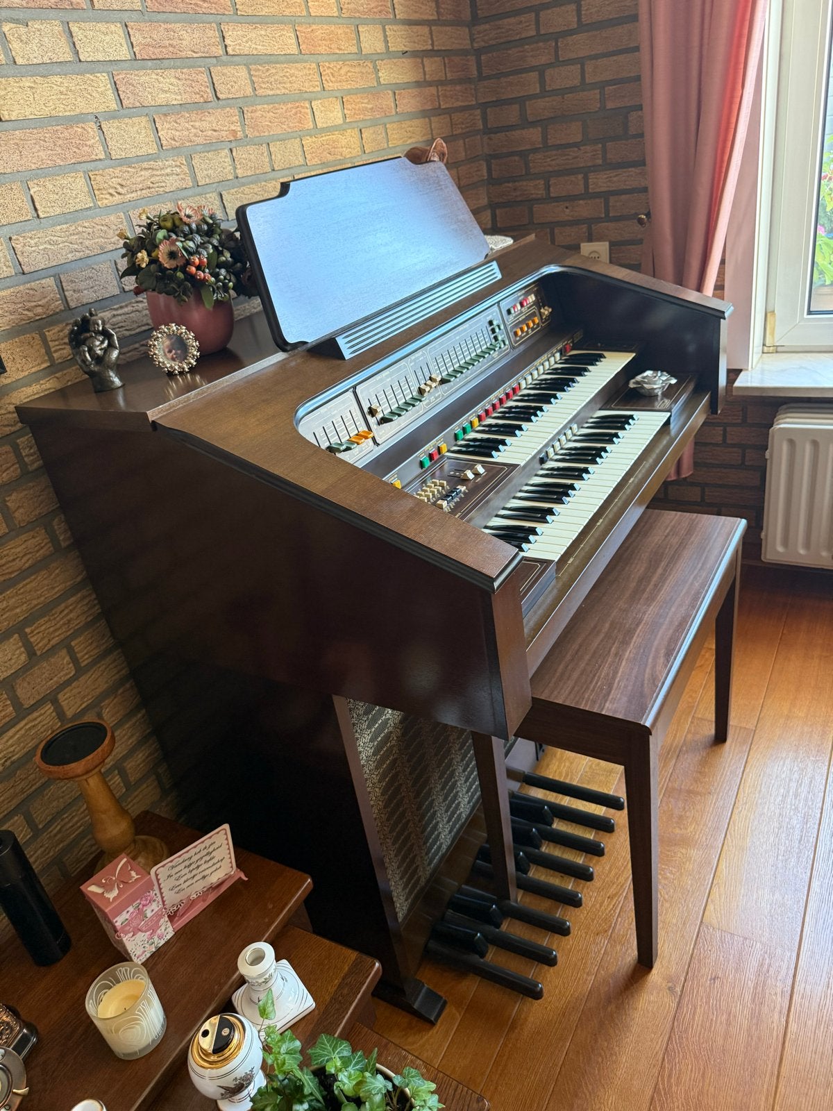 Klassiek elektronisch orgel met twee klavieren, Ophalen, Gebruikt, 2 klavieren, Orgel