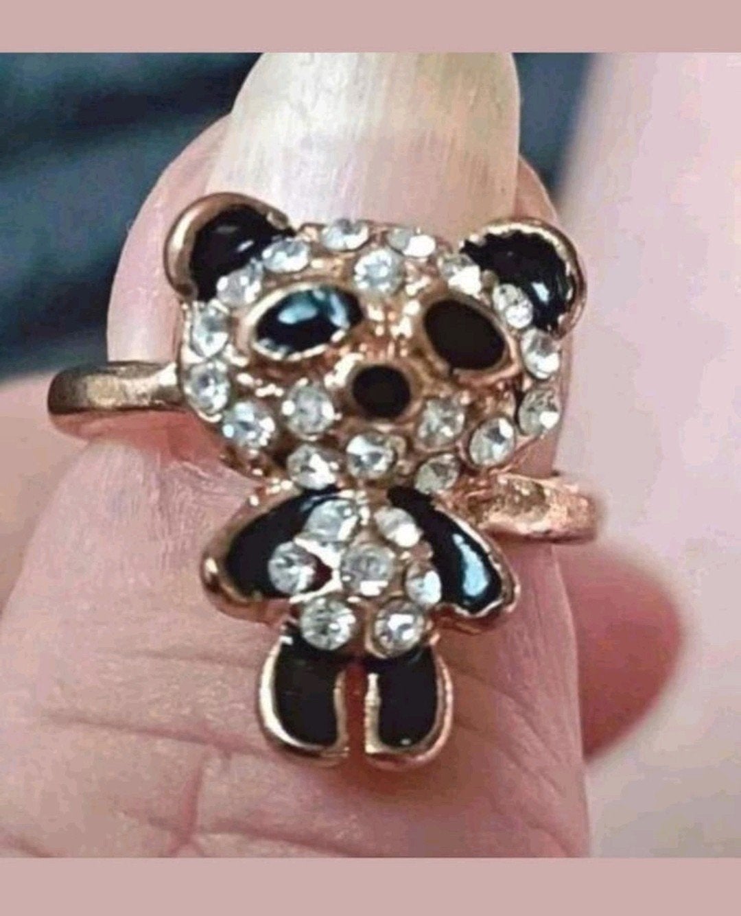 Ring Panda maat 17, Verzenden, Nieuw, Goud