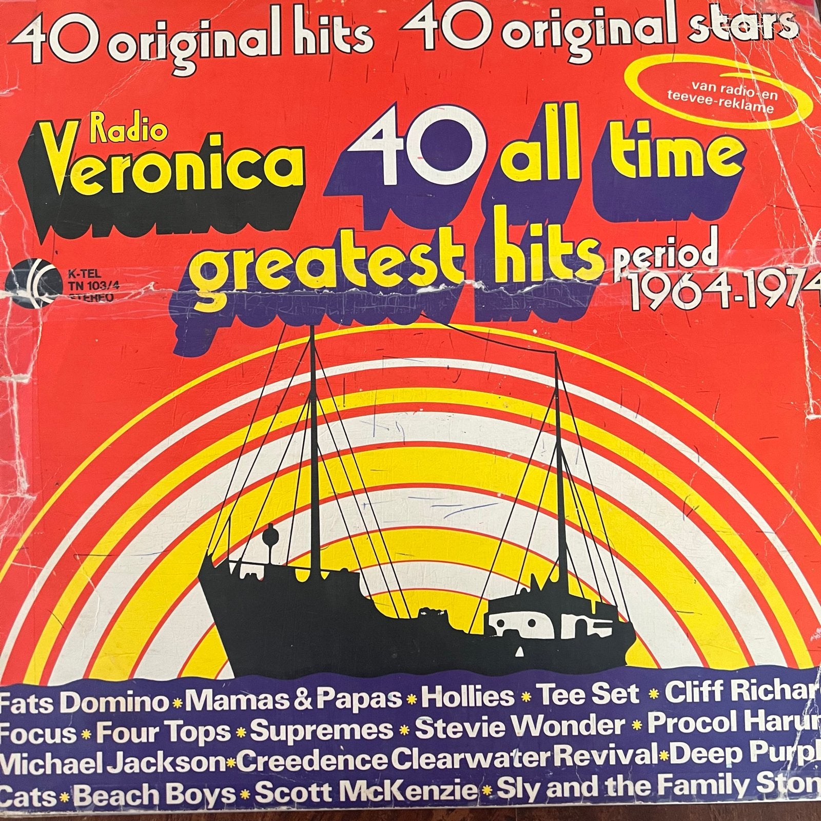 Radio Veronica 40 All Time Greatest Hits LP 1964-1974, Gebruikt, Ophalen of Verzenden, Complilatie, 12 inch
