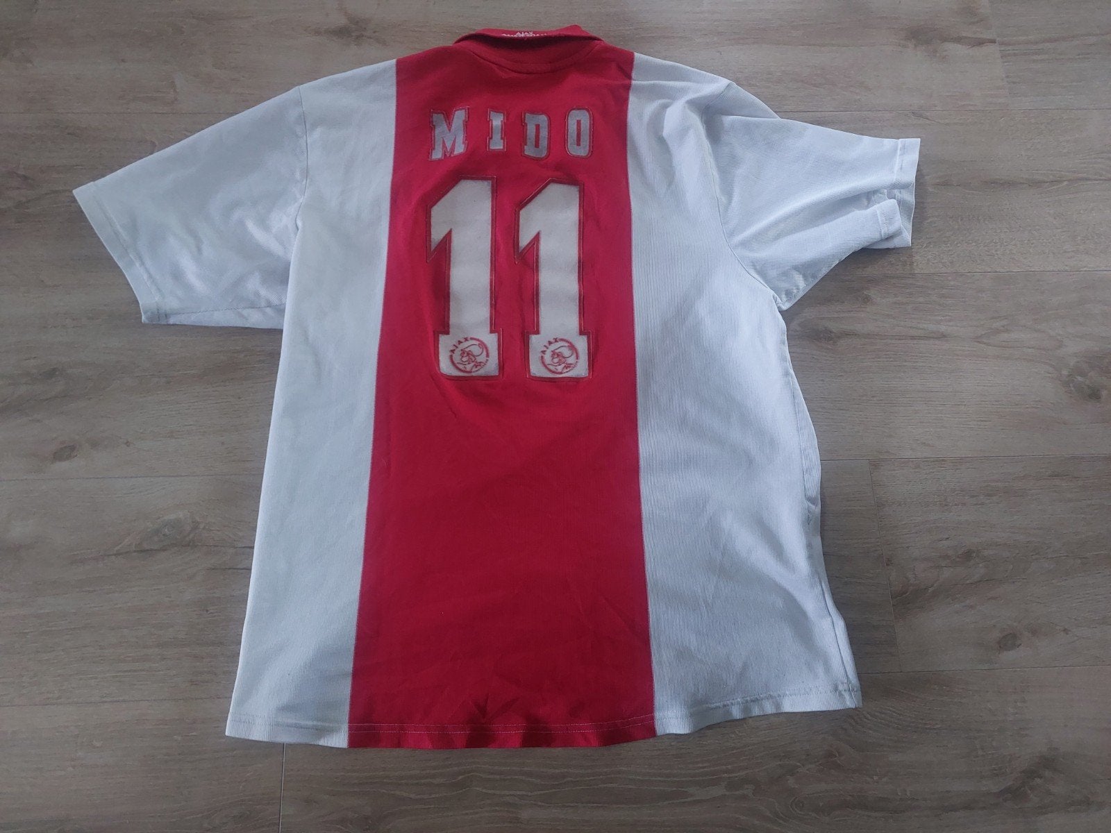 Vintage Adidas  ajax shirt #11 Mido abn-amro, Ophalen of Verzenden, Gebruikt, Ajax, Shirt