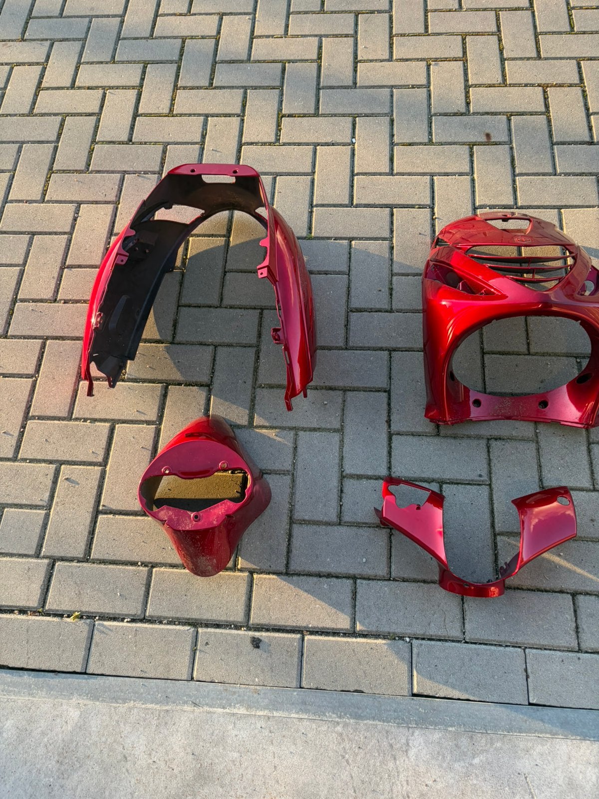 Kappen piaggio zip rood en zwart (beschadigd), Ophalen of Verzenden