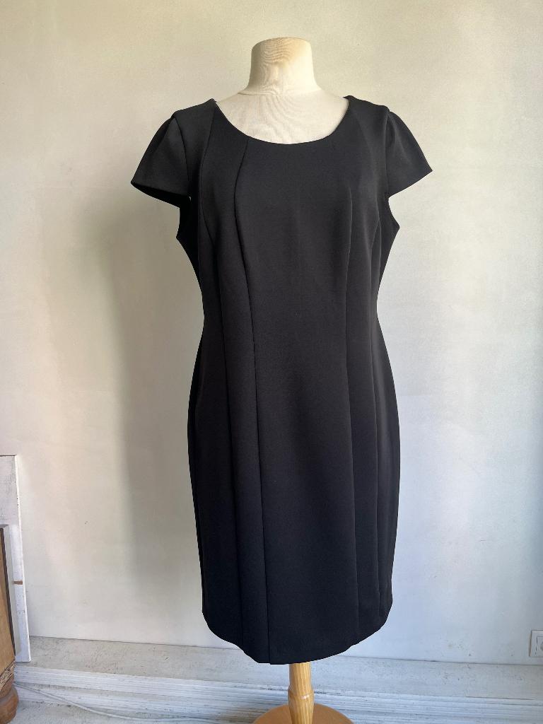 Dkny jurk zwart maat 44, Verzenden, Zwart, Zo goed als nieuw, Knielengte