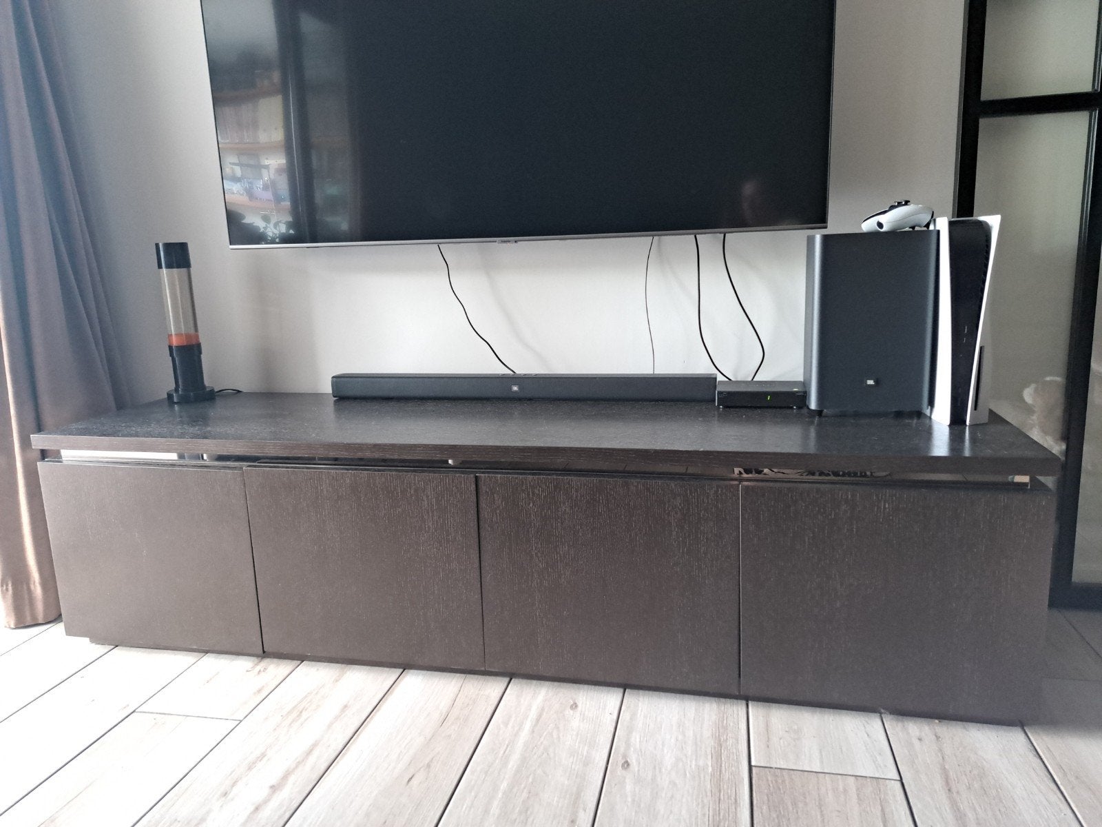 Modern tv-meubel 200x50x50 cm, Ophalen, 150 tot 200 cm, Zo goed als nieuw, Minder dan 100 cm