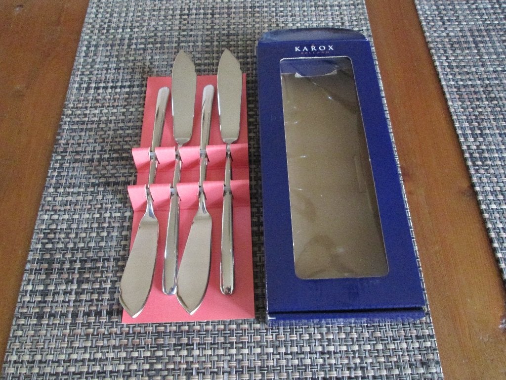 4 Vismessen Karox Salland Set  RVS 18/10 Nieuw 22cm., Bestekset, Nieuw, Ophalen of Verzenden, Rvs of Chroom