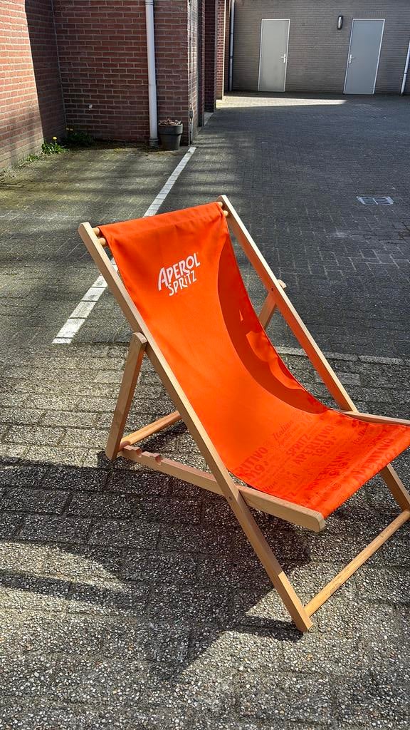 12 Houten strandstoelen Aperol Spritz, Ophalen, Nieuw in verpakking, Meubilair