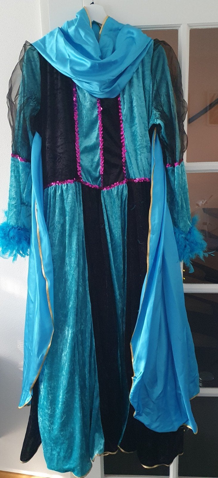 Carnavalsjurk Veneziaanse Dame met accessoires, Carnaval, Maat 46/48 (XL) of groter, Ophalen of Verzenden, Onbekend