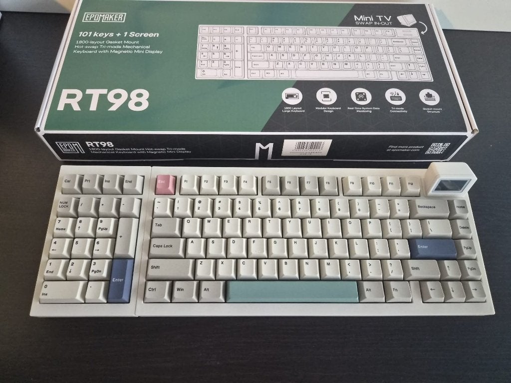 EPOMAKER RT98 Mechanisch Modulair Toetsenbord (Retro White), Gaming toetsenbord, Epomaker, Nieuw, Ophalen of Verzenden