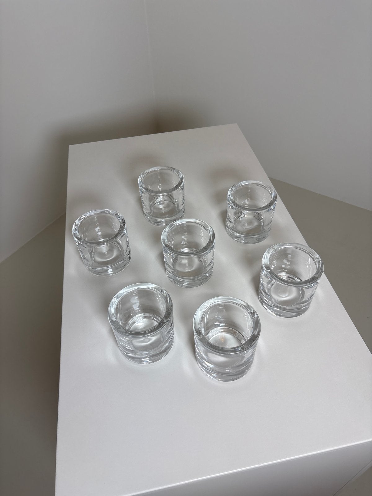 Iittala Marimekko Kivi waxinelichthouders - 7 stuks, Waxinelichthouder, Ophalen of Verzenden, Iittala, Glas