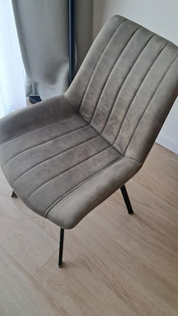 3 nette olijfgroene eetkamerstoelen, Huis en Inrichting, Stoelen, Ophalen, Gebruikt, Overige kleuren, Drie