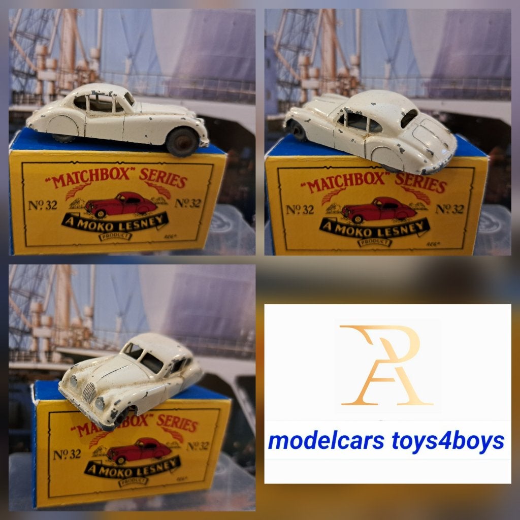 Matchbox no 32 Moko Lesney Jaguar XK140 Coupé 1957 B2, Verzenden, Gebruikt, Auto
