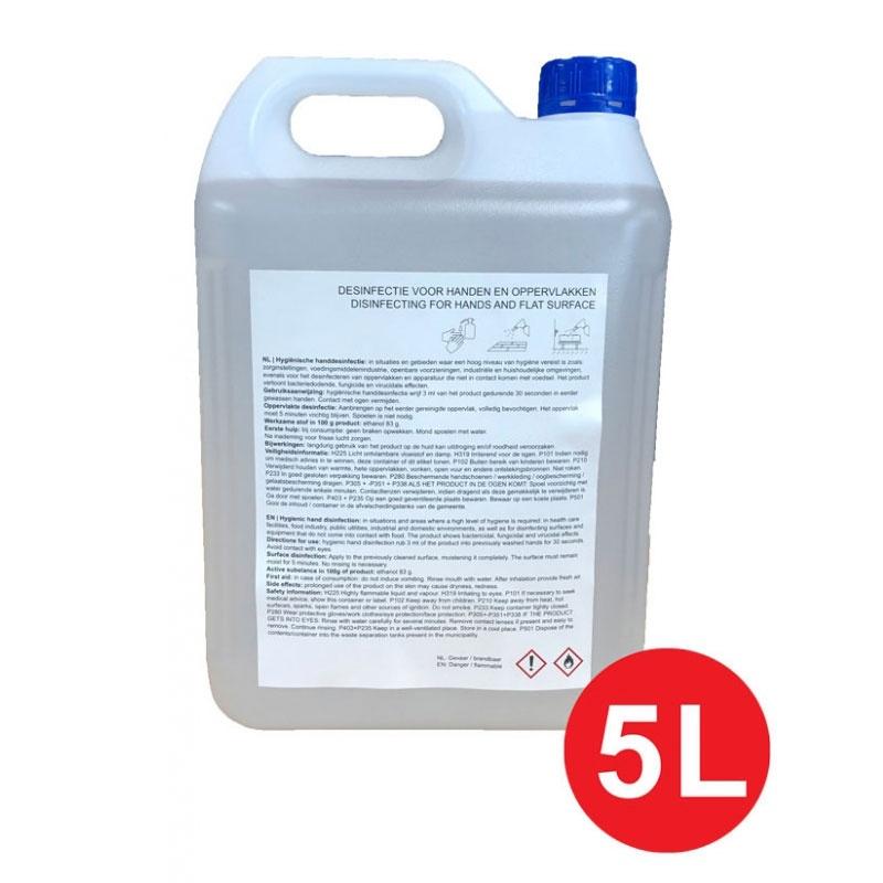 Desinfectie handgel 5 liter, Huis en Inrichting, Schoonmaakartikelen, Ophalen of Verzenden, Schoonmaakmiddel
