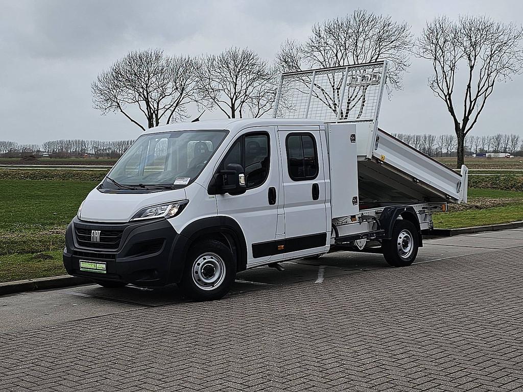 FIAT DUCATO 2.2 dub.cab kipper euro6, Auto's, Gebruikt, Euro 6, 7 stoelen, Wit
