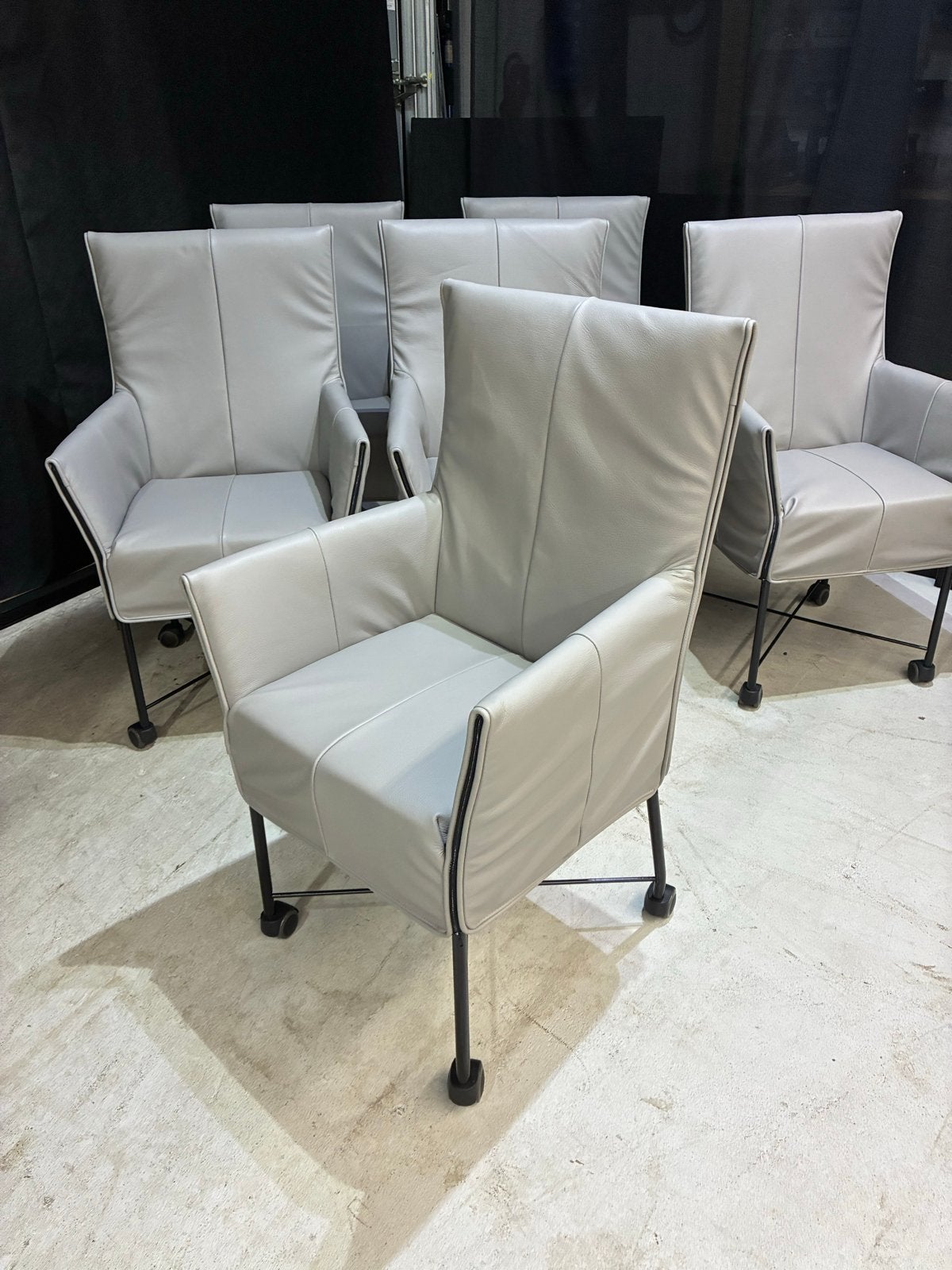 ACTIE - 6 Montis Chaplin stoelen - Nieuw leer, Huis en Inrichting, Ophalen, ., Leer, Zo goed als nieuw