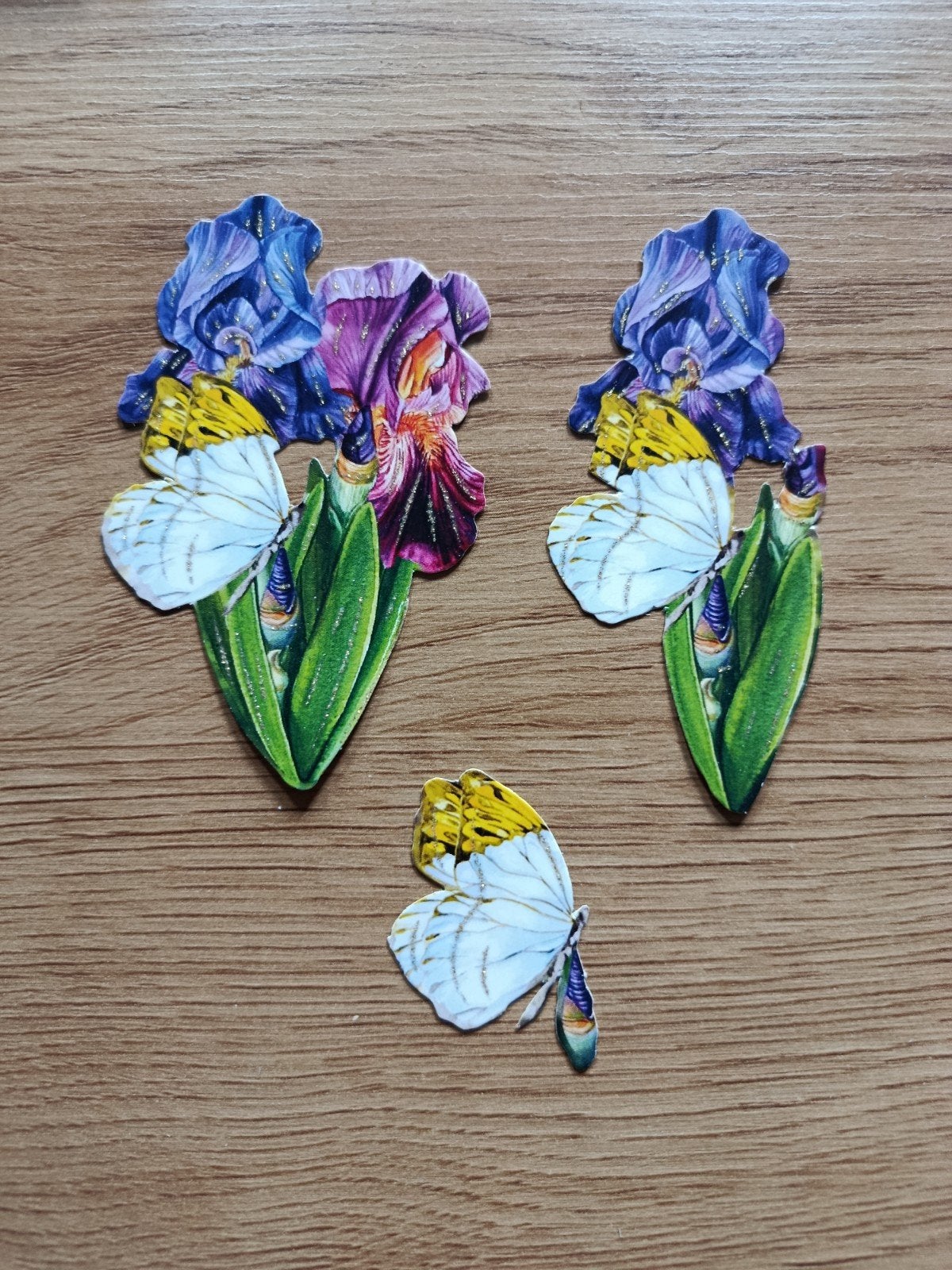 3D plaatjes Bloemen met vlinder,, Ophalen of Verzenden, Nieuw, Overige thema's, Overige typen