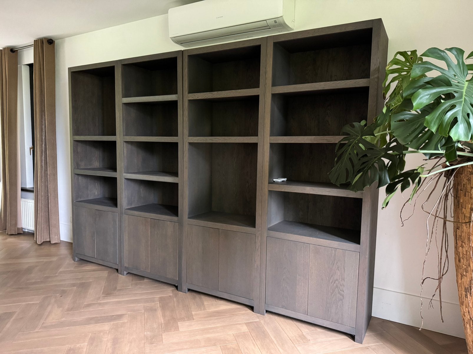 Zen Lifestyle boekenkast vakkenkast Diamond, Huis en Inrichting, Kasten | Boekenkasten, Ophalen, Japandi, Met deur(en), 200 cm of meer