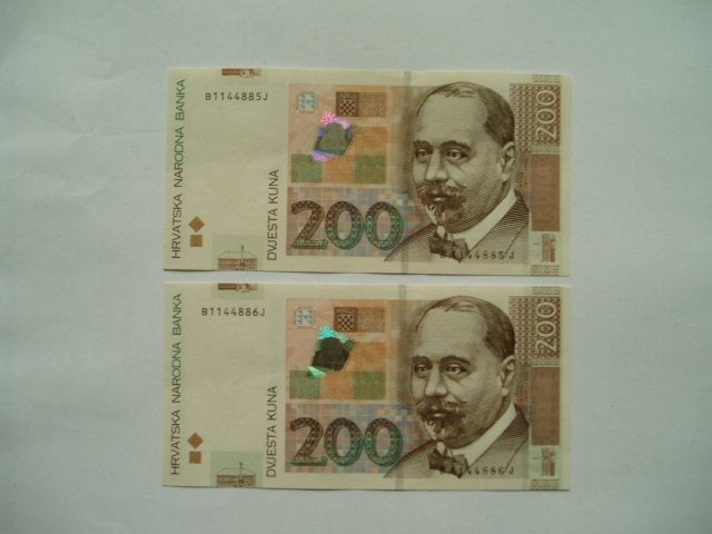 1967. Croatia, 2 X 200 kuna 2012 UNC Stjepan Radic., Verzenden, Overige landen, Setje