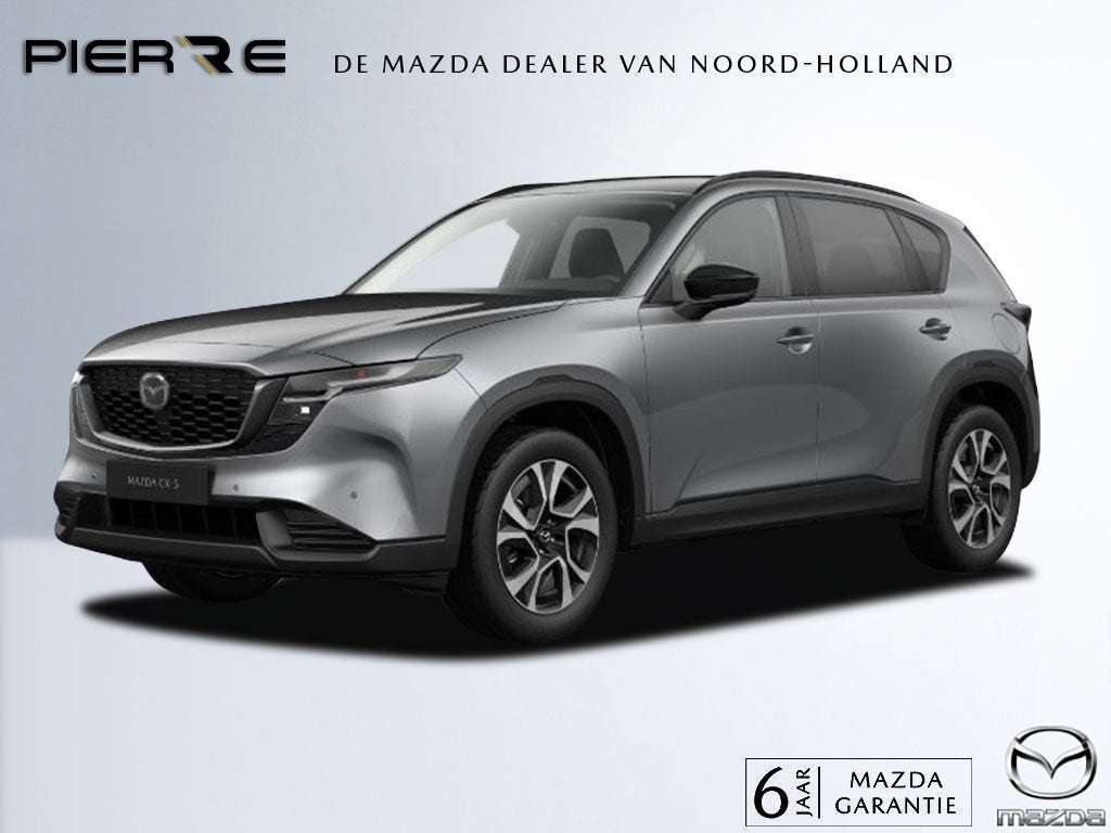 Mazda CX-5 2.5 E-SKYACTIV G 141 M AUTOMAAT HYBRID Exclusive-, Dealer onderhouden, Adaptive Cruise Control, Zwart, 4 cilinders