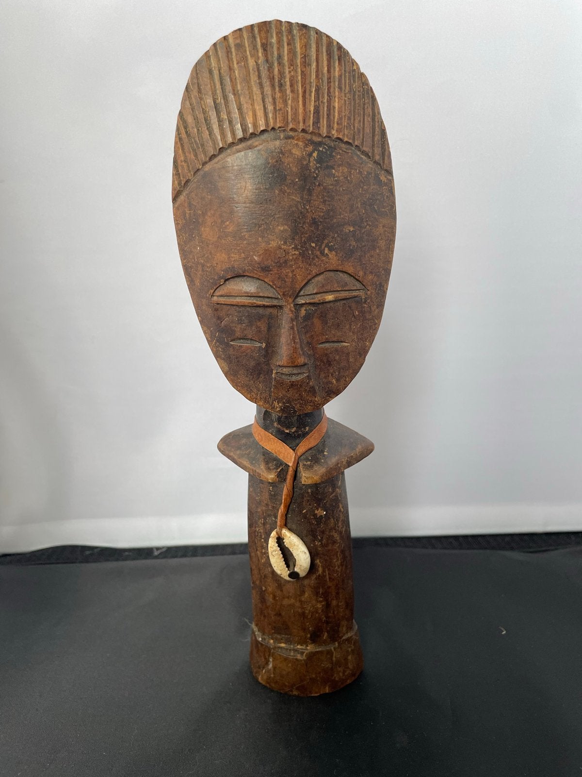 Set van 2 Ashanti vruchtbaarheid beeldjes uit Ghana, Ophalen of Verzenden, Handgemaakt, 20 - 50 cm, Beeld