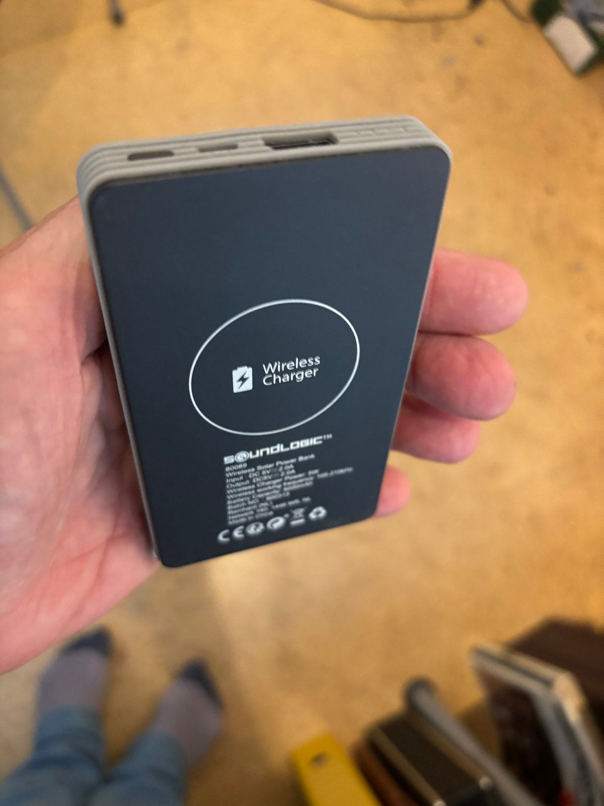 SoundLogic Draadloze Solar Power Bank 5000mAh, Ophalen of Verzenden, Zo goed als nieuw