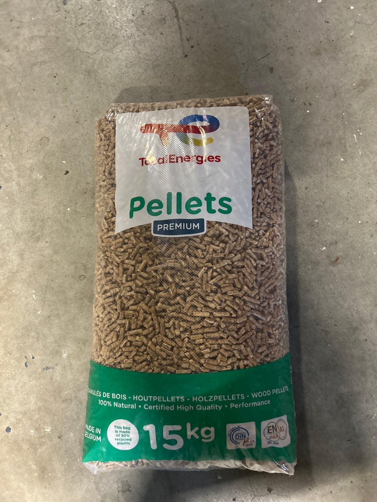 TotalEnergies Premium Houtpellets 15kg, Minder dan 3 m³, Ophalen, Overige houtsoorten, Blokken