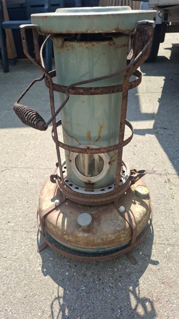 Antieke Petroleumkachel Alladin - Decoratief Object, Antiek en Kunst, Ophalen of Verzenden