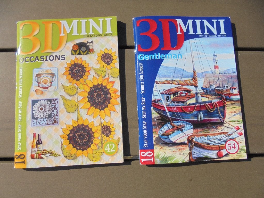 2x Mini 3D boekjes, Hobby en Vrije tijd, Kaarten | Zelf maken, Ophalen of Verzenden, Nieuw, Overige thema's, Knipvel