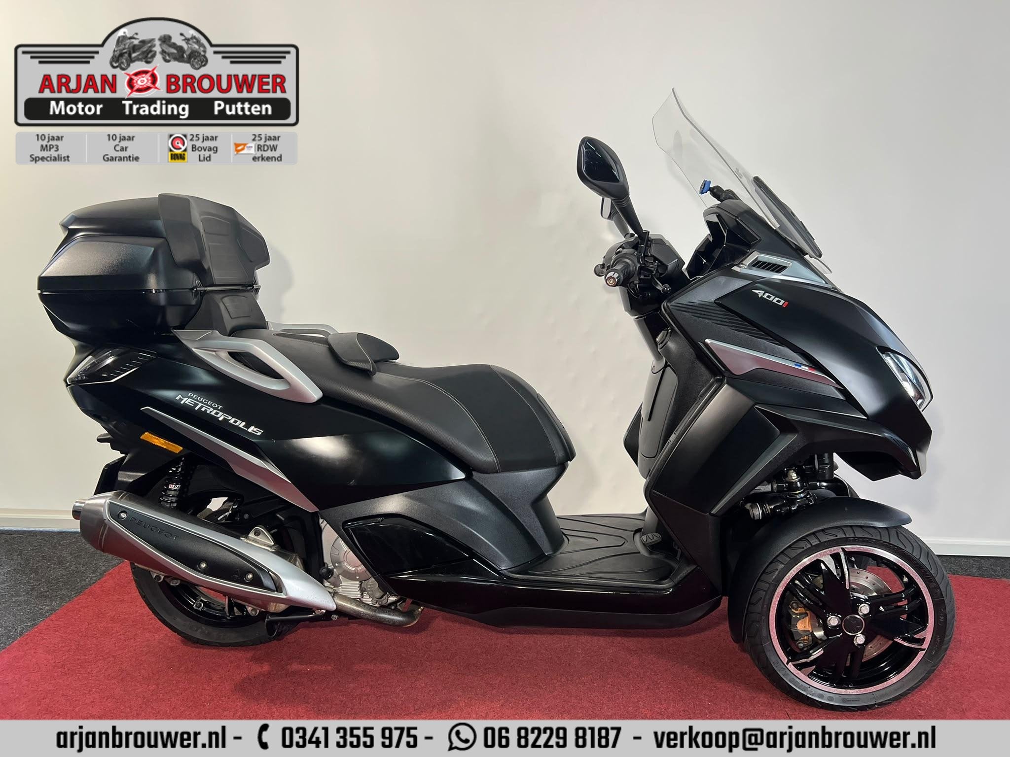 Peugeot Metropolis 400 SW ABS, Motoren, Scooter, Automaat, Bonnetstraat 1
6718 XN  Ede, NL, Info@moteogroup.com
