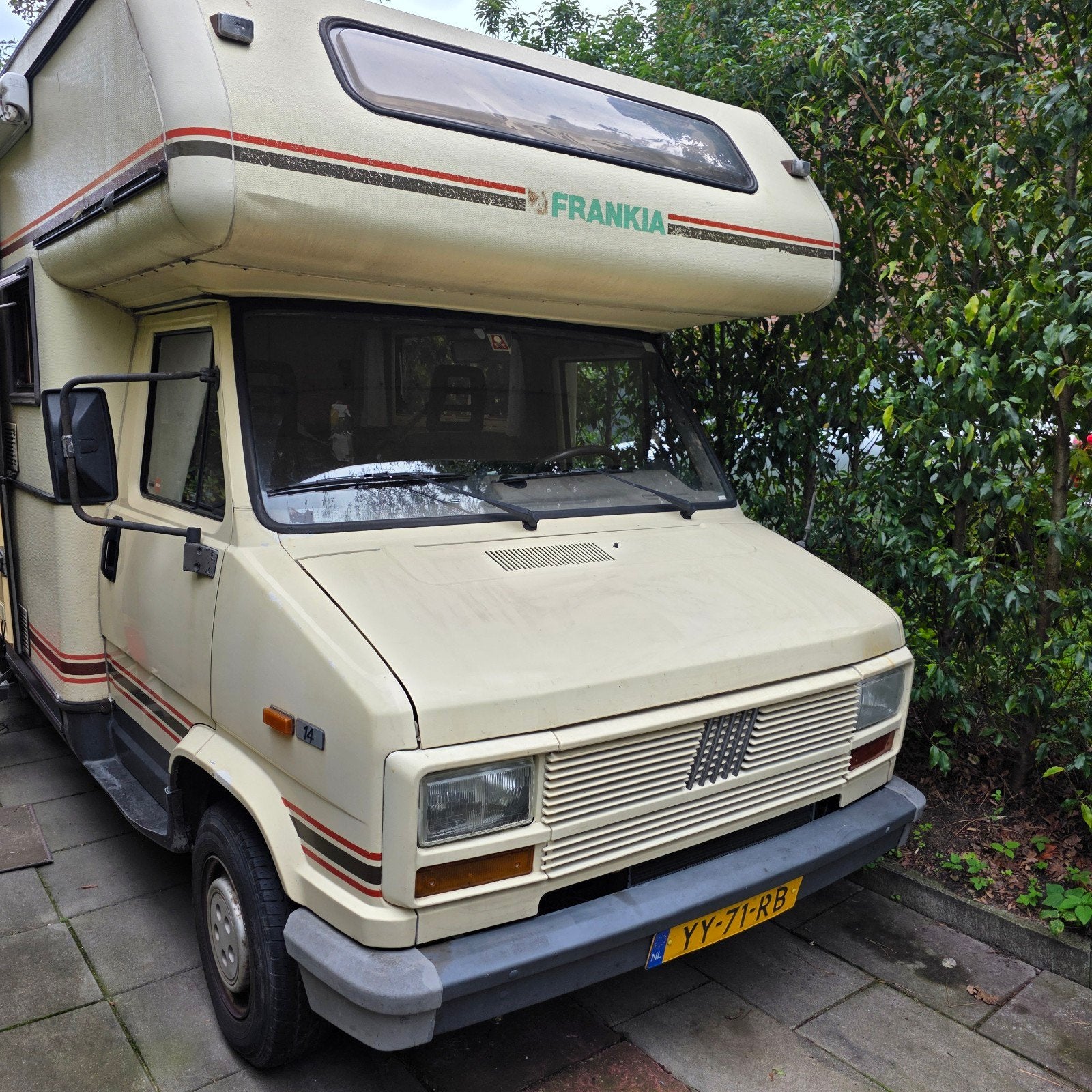 Fiat Ducato (Frankia) camper benzine 5 slaapplaatsen, Buitenlamp, Alkoof, Fiat, Treinzit