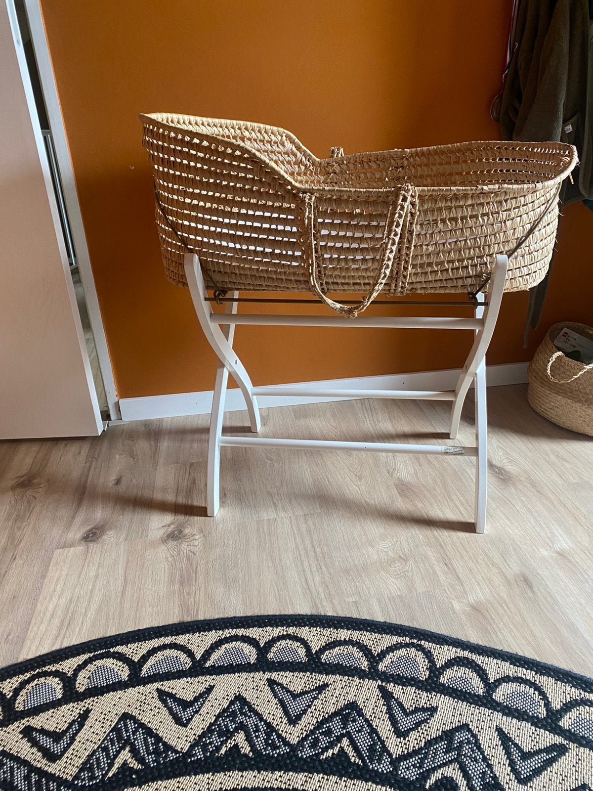 Mozes mandje met standaard, Ophalen, Gebruikt, Wieg