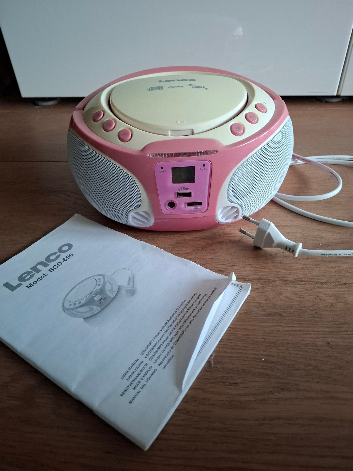 Lenco SCD-650 Roze Radio CD Speler met USB/SD, Ophalen, Gebruikt, Radio, Met cd-speler