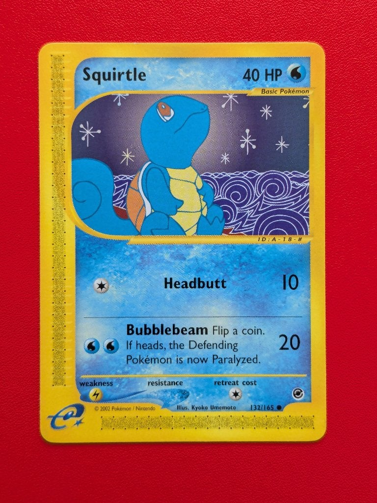 Pokémon kaart (Vintage) - Squirtle [Engels], Ophalen of Verzenden, Zo goed als nieuw, Losse kaart, Foil
