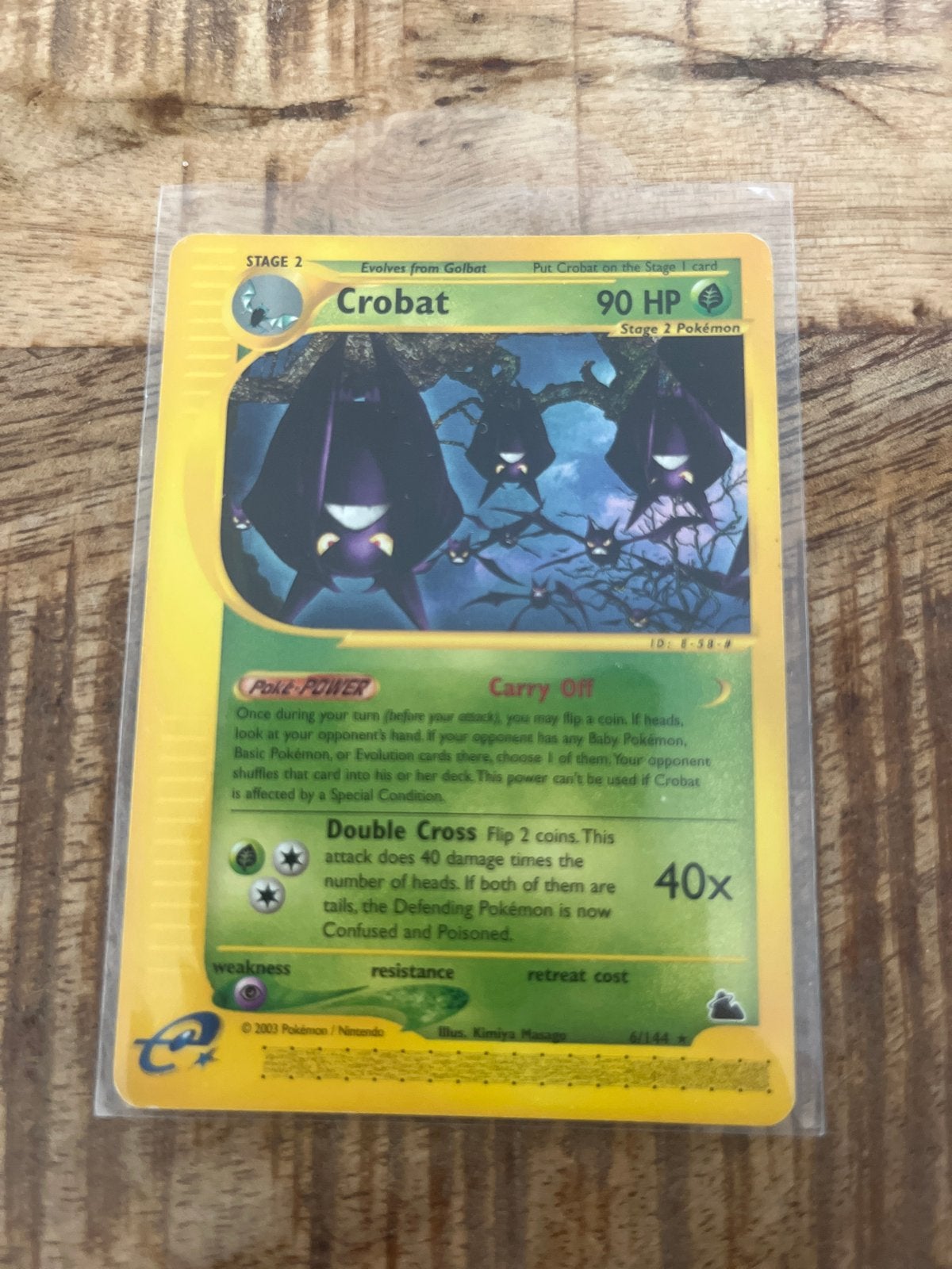 Crobat 6/144 Skyridge Pokémon kaart, Ophalen, Gebruikt, Losse kaart