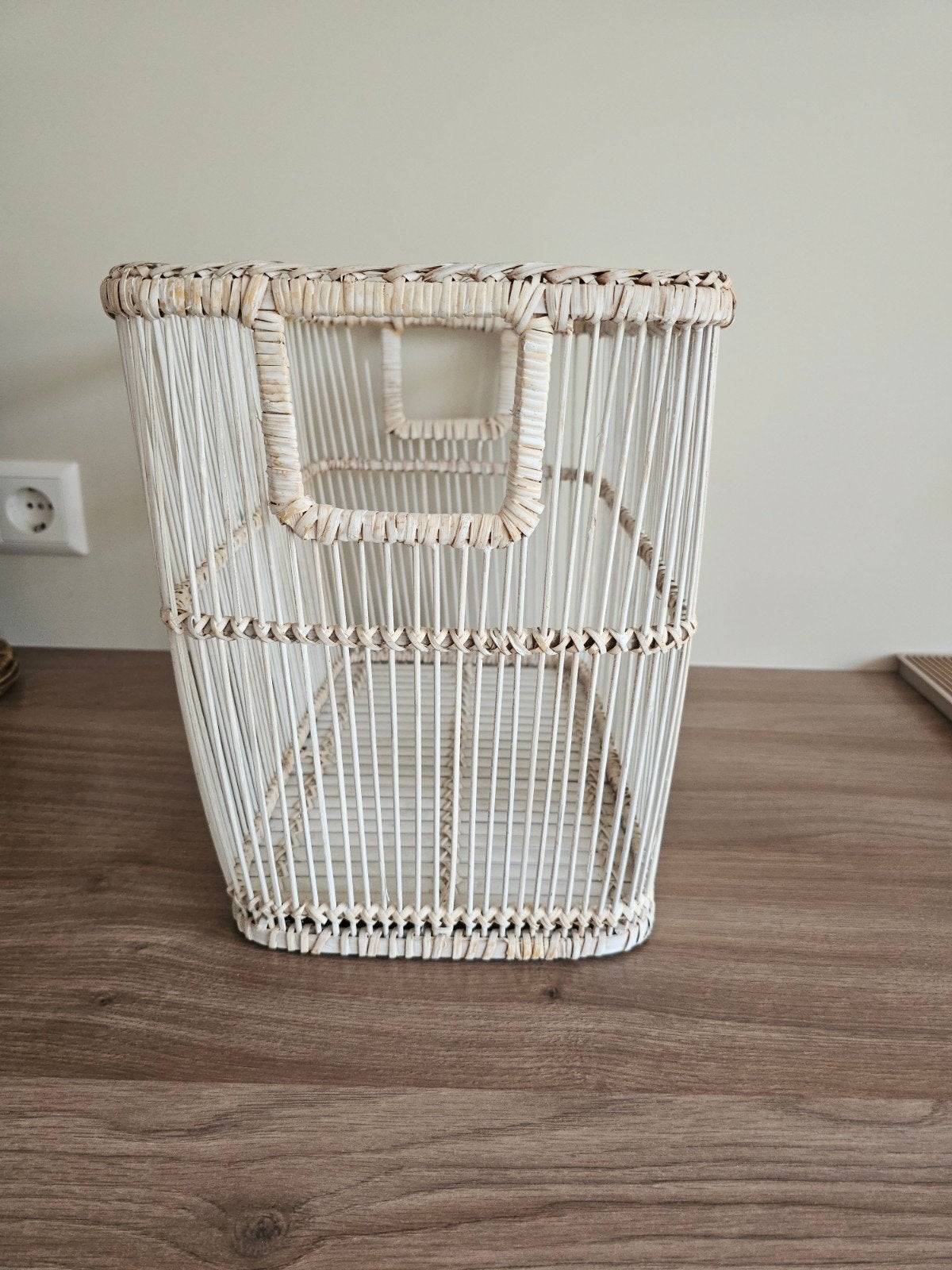 Rotan (lectuur) mand van Riviera Maison, Ophalen, Beige, Natuurlijk materiaal, Landelijk