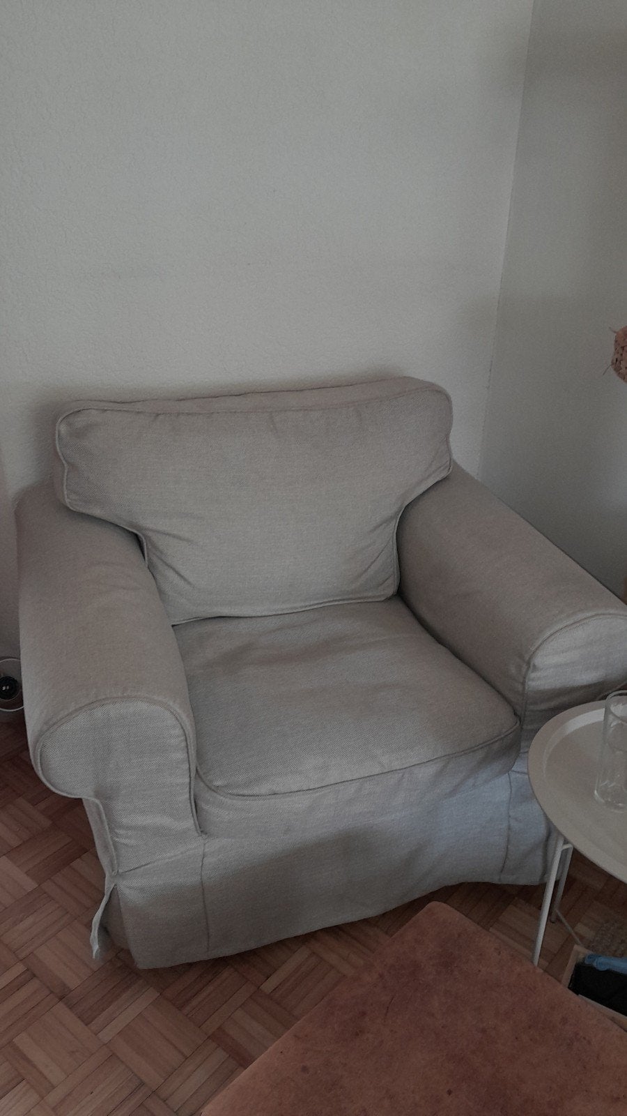 Ikea fauteuil beige laatste weekend!, Ophalen, Eenpersoons, 75 tot 100 cm, Zo goed als nieuw