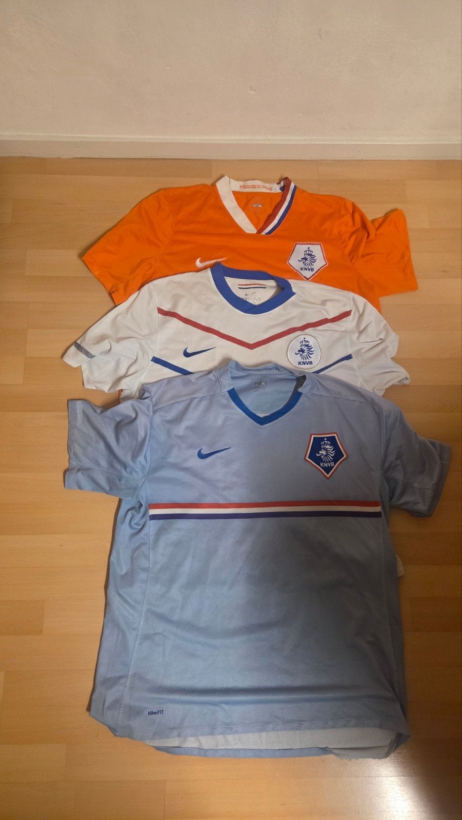 3 Nike replica Oranje voetbalshirts - Maat XL, Verzenden, Gedragen, Meerkleurig, Overige typen