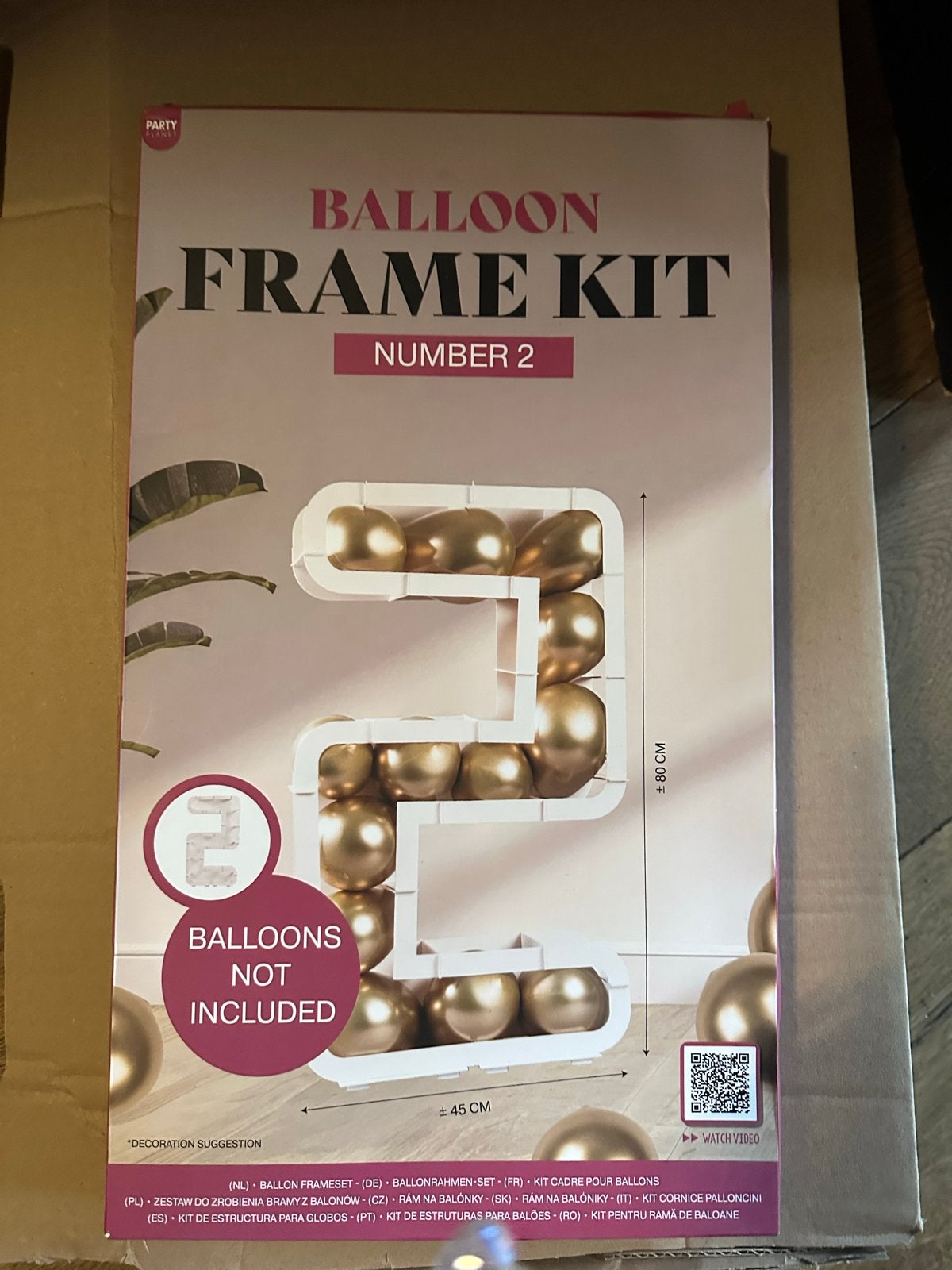 Ballon Frame Kit Cijfer 2 - Perfect voor Feestjes!, Ophalen, Nieuw, Versiering, Verjaardag