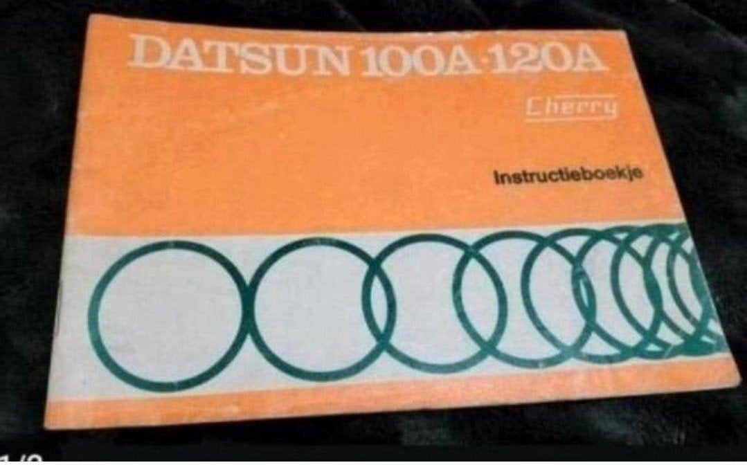 Datsun.nissan 100a / 120a. handleiding Nederlandstalig, Auto diversen, Ophalen of Verzenden