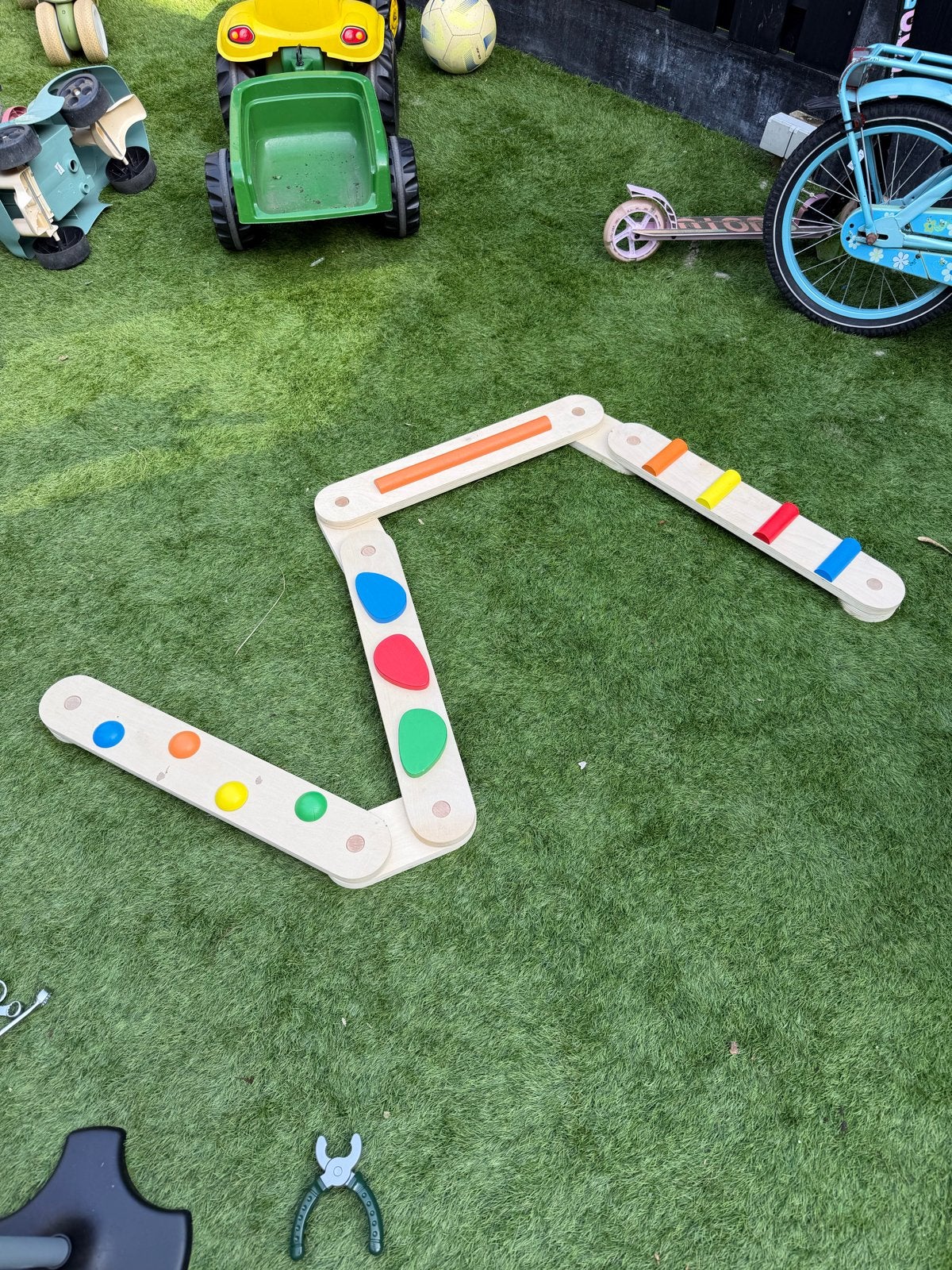 Lidl houten balansbord/loopbrug voor kinderen, Ophalen, Zo goed als nieuw, Ontdekken