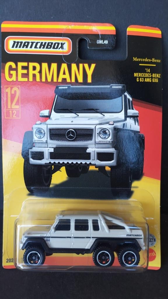 Mercedes Benz AMG 6x6 3inch Matchbox Germany Series Pol, Auto, Nieuw, Mattel, .