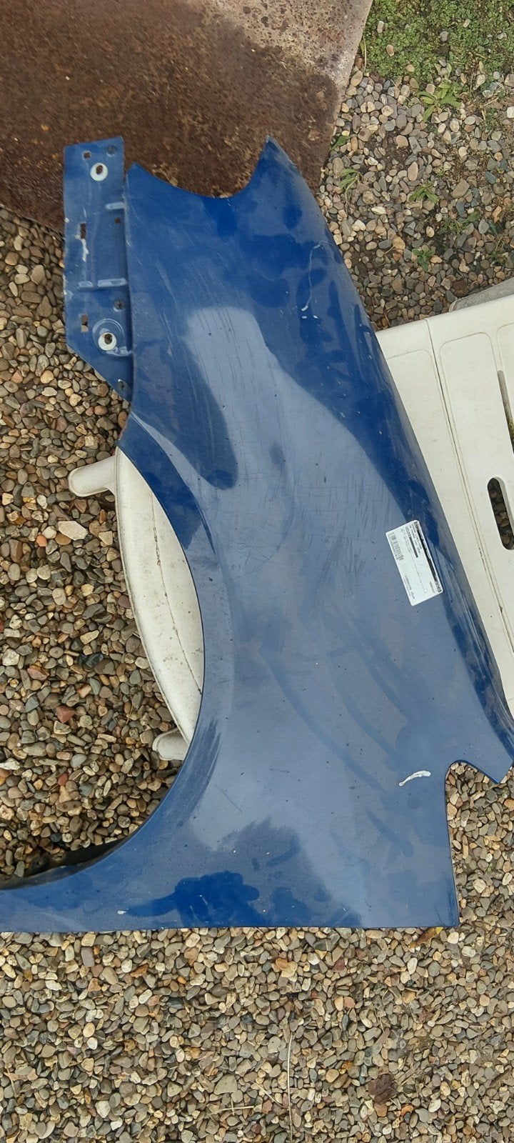VW Touran /Caddy Spatbord blauw lv, Auto-onderdelen, Ophalen of Verzenden, Voor, Spatbord
