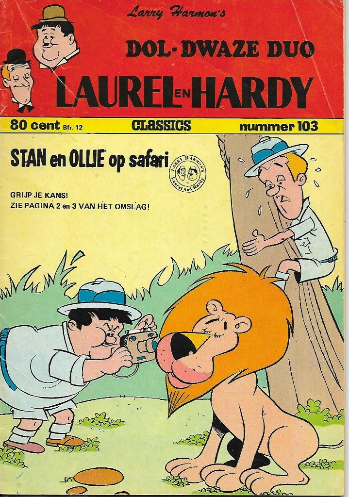 Laurel en Hardy - Nummer 103 Op safari, Eén comic, Ophalen of Verzenden, Gelezen, Amerika