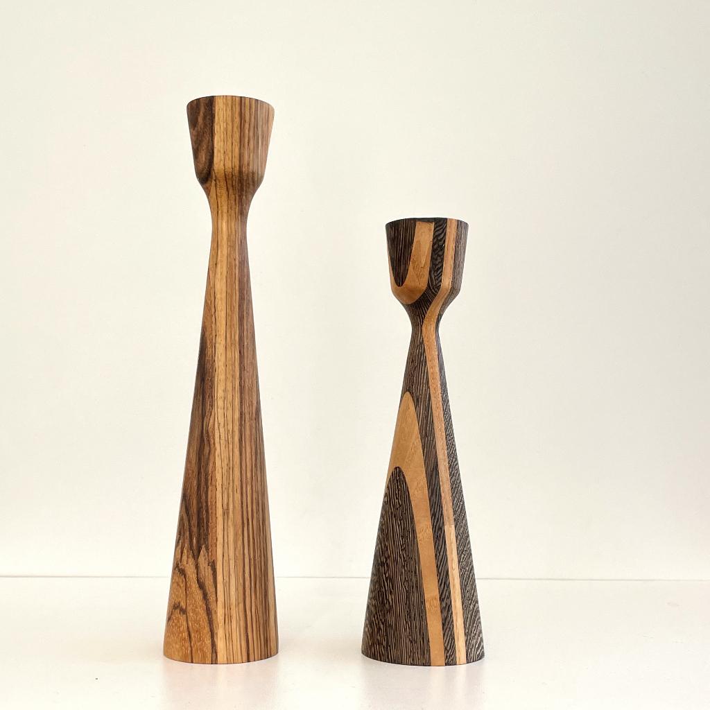 teak Mid Century Modern KANDELAREN Deens vintage design, Huis en Inrichting, Woonaccessoires | Kandelaars en Kaarsen, Gebruikt