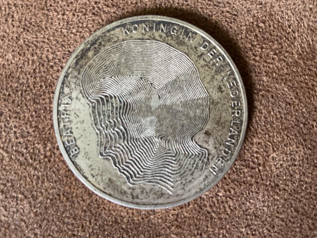 Zilveren 50 Gulden Munt 1990 - 100 Jaar Vorstinnenregering, Koningin Beatrix, Zilver, Ophalen of Verzenden, Losse munt