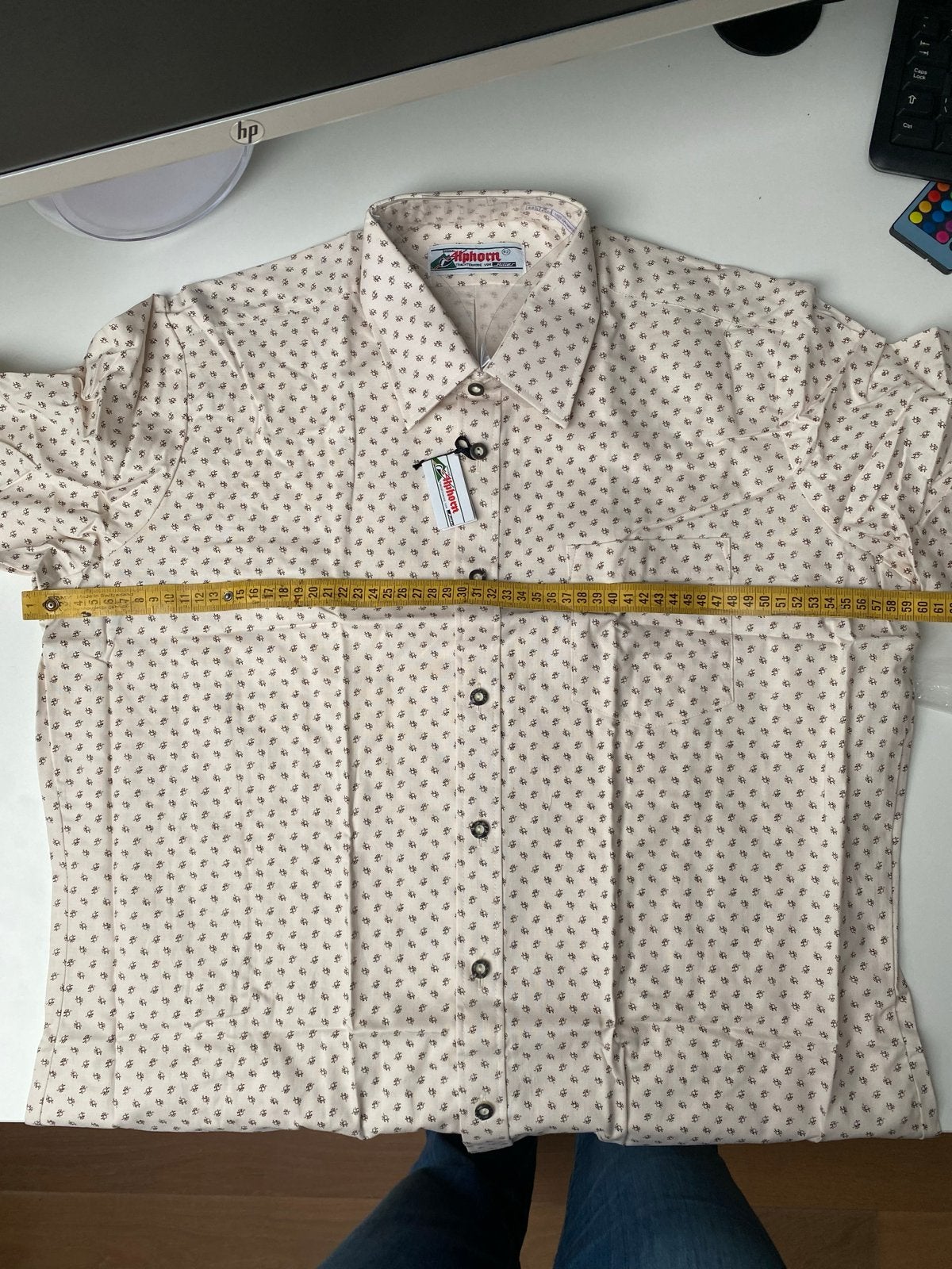 Trachten overhemd Oktoberfest - Alphorn - Maat 42, Kleding | Heren, Carnavalskleding en Feestkleding, Ophalen of Verzenden, Nieuw