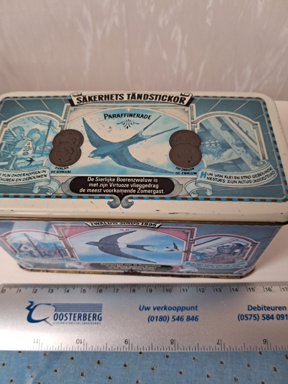 Vintage Zwaluw luciferdoosje - Sakernets Tändstickor, Ophalen of Verzenden
