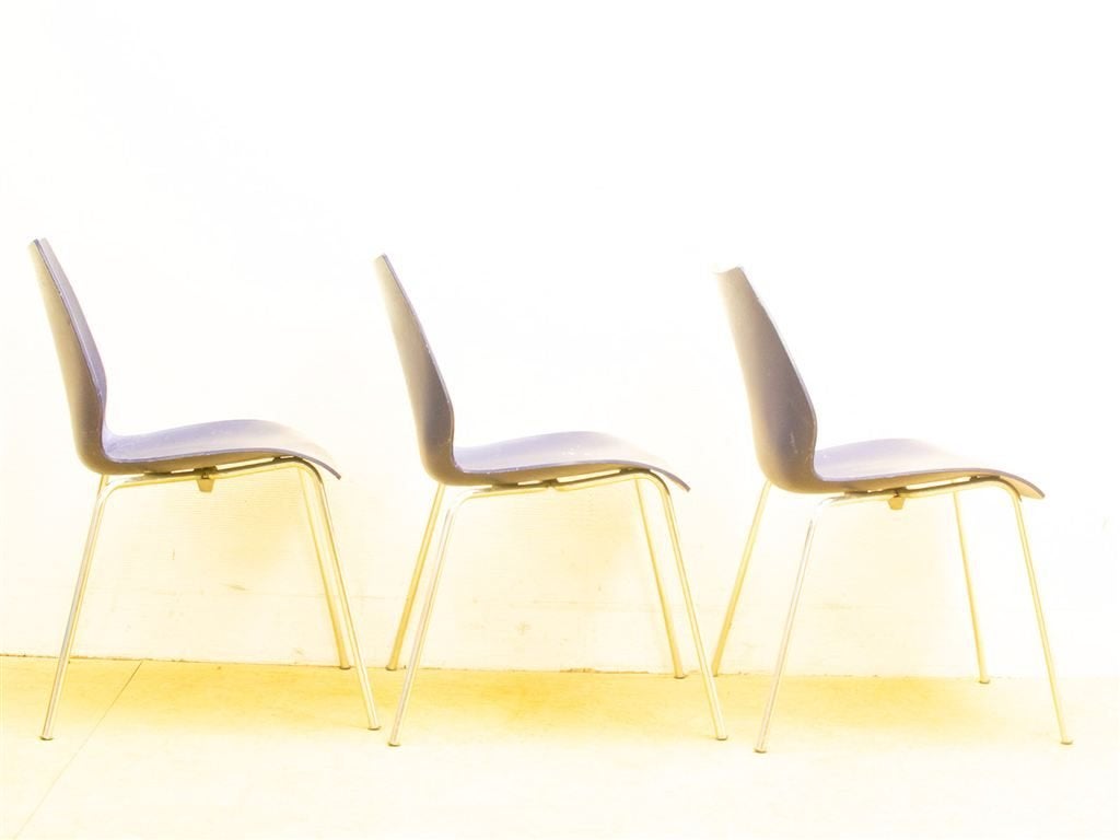 3 kartel maul stoel 35377, Huis en Inrichting, Stoelen, Kunststof, Gebruikt, Blauw, Ophalen of Verzenden