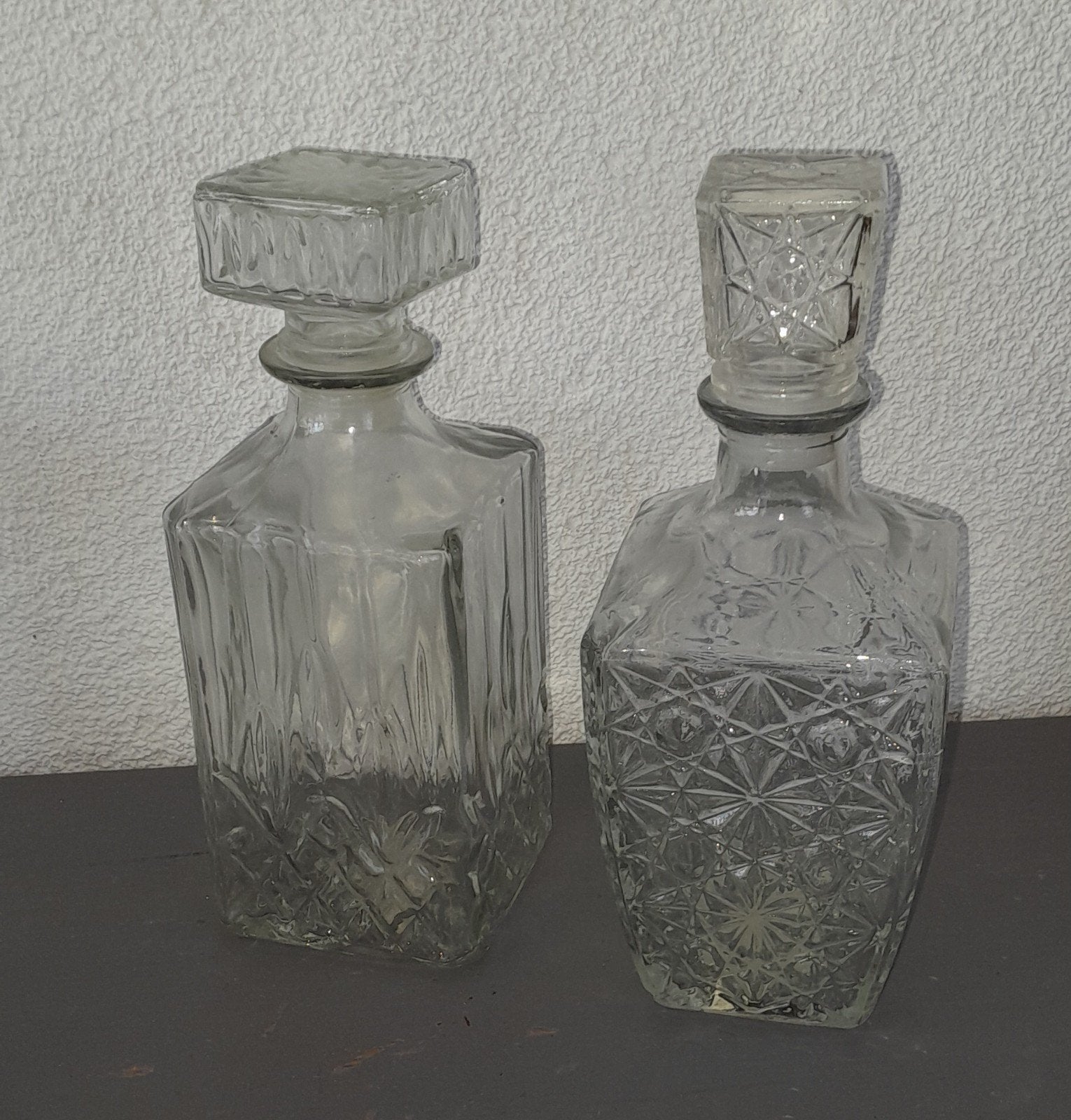 2x karaf, Ophalen, Glas, Overige stijlen, Glas of Glazen
