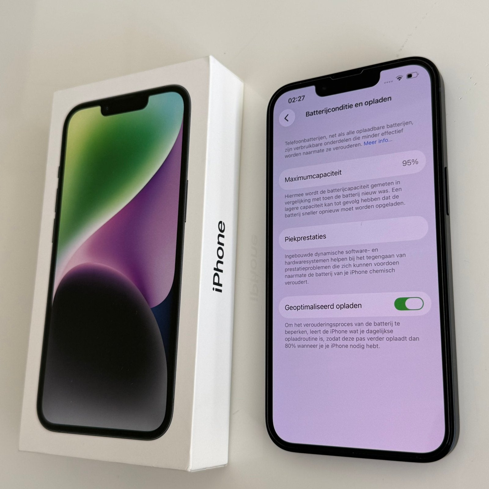 iPhone 14, 128 GB, Info@iphonereparatiebollenstreek.nl, Blauw, Ophalen of Verzenden